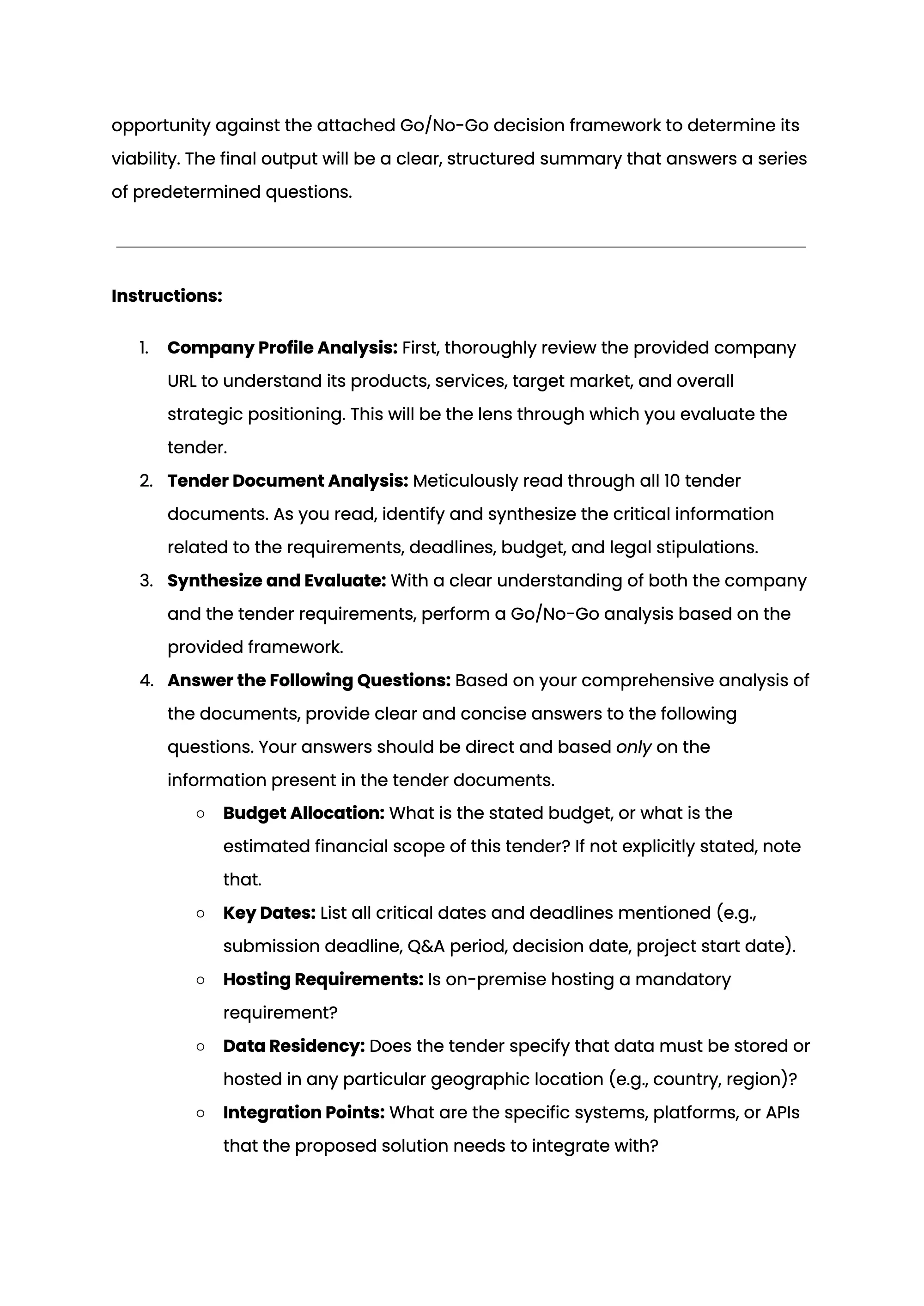 AI Go/No-Go Prompt for RFP Tender Analysis, page 2