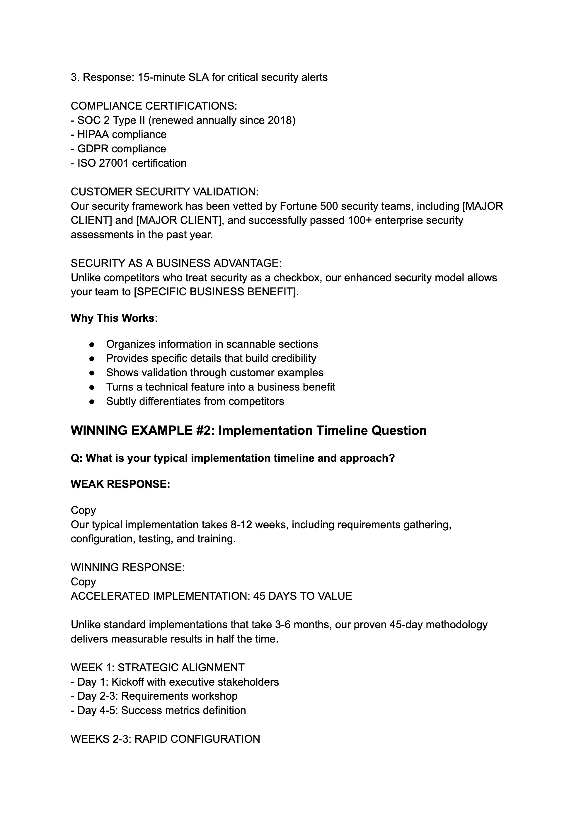 Winning RFP Response Examples, page 5