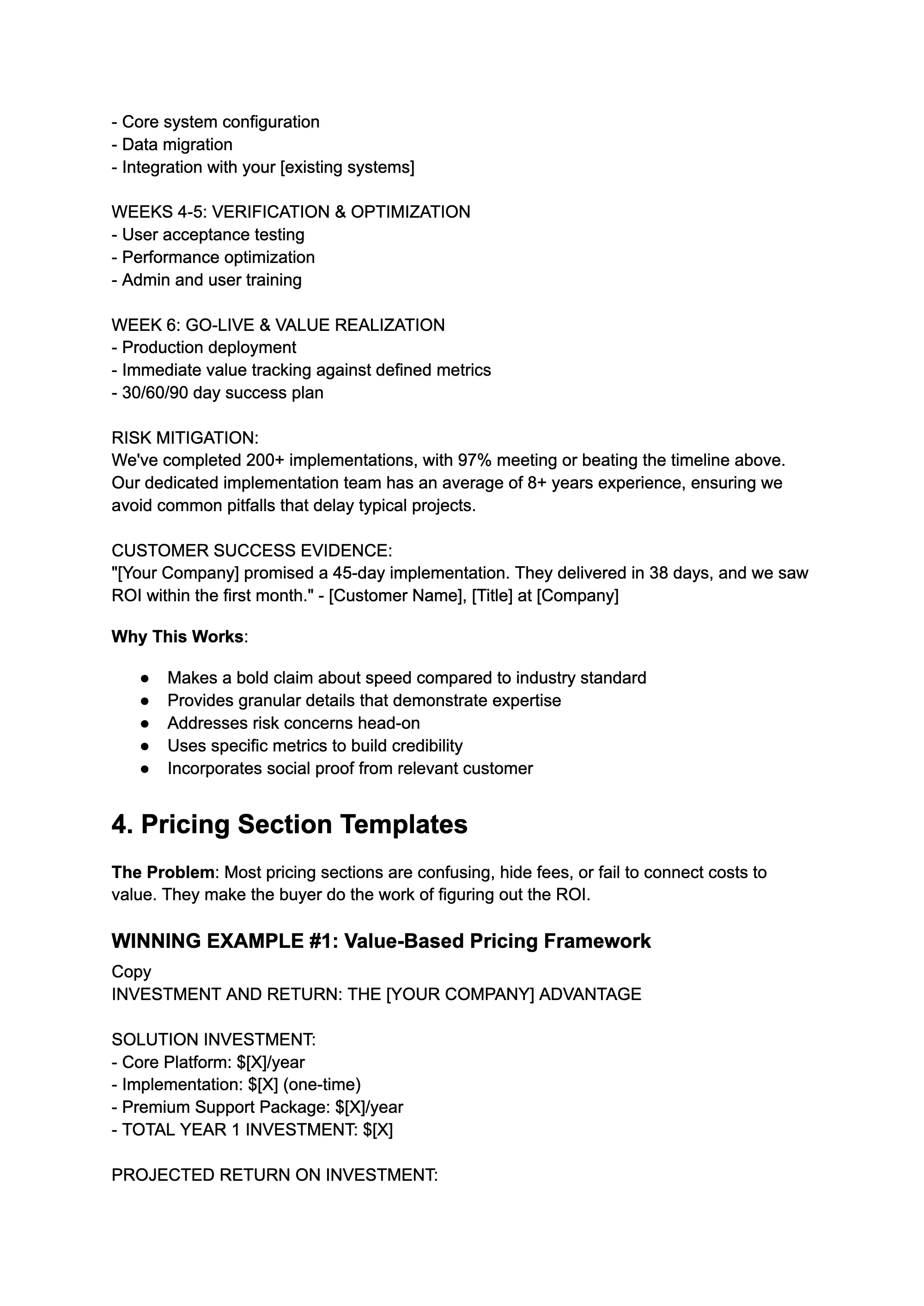 Winning RFP Response Examples, page 6