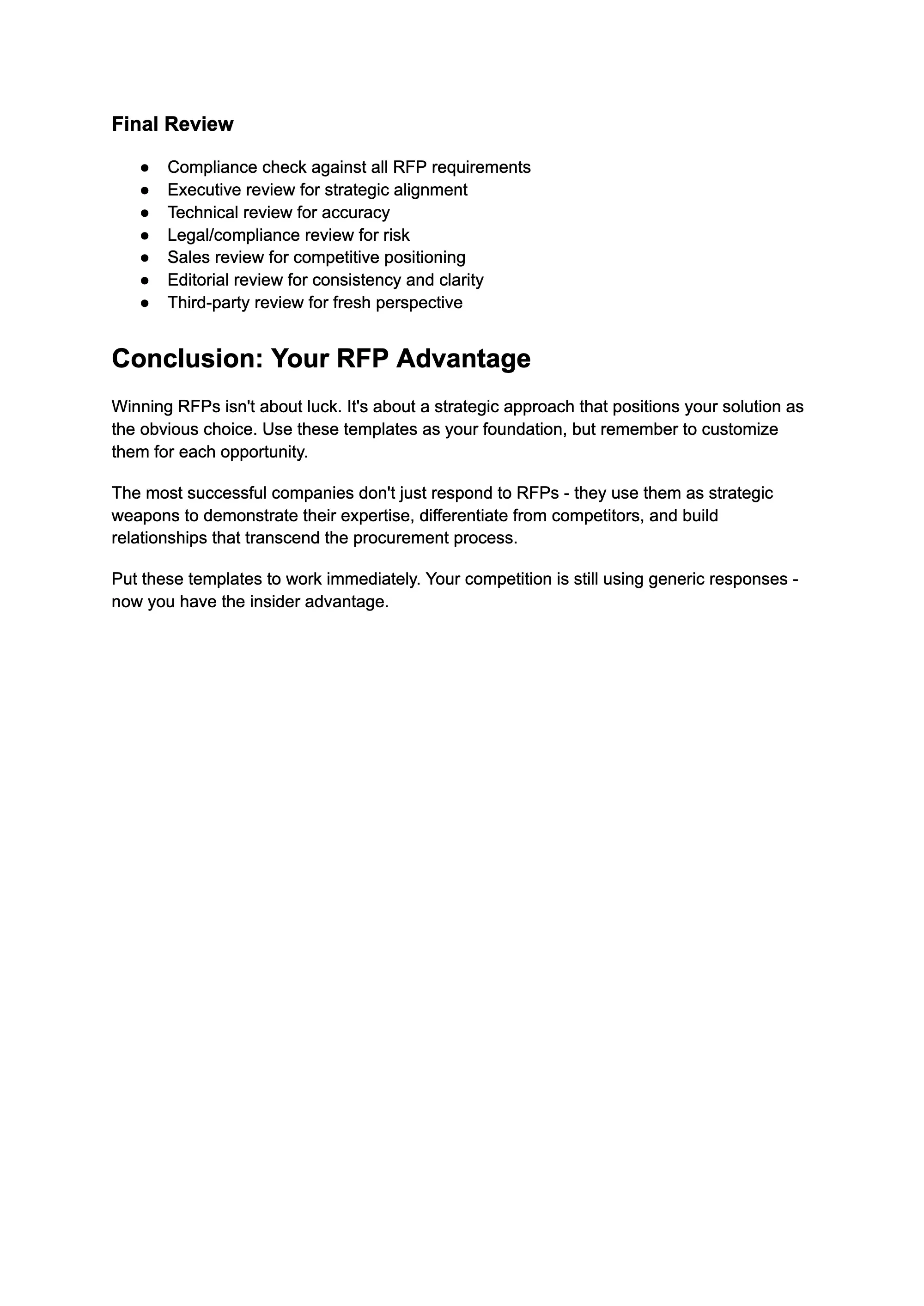 Winning RFP Response Examples, page 13