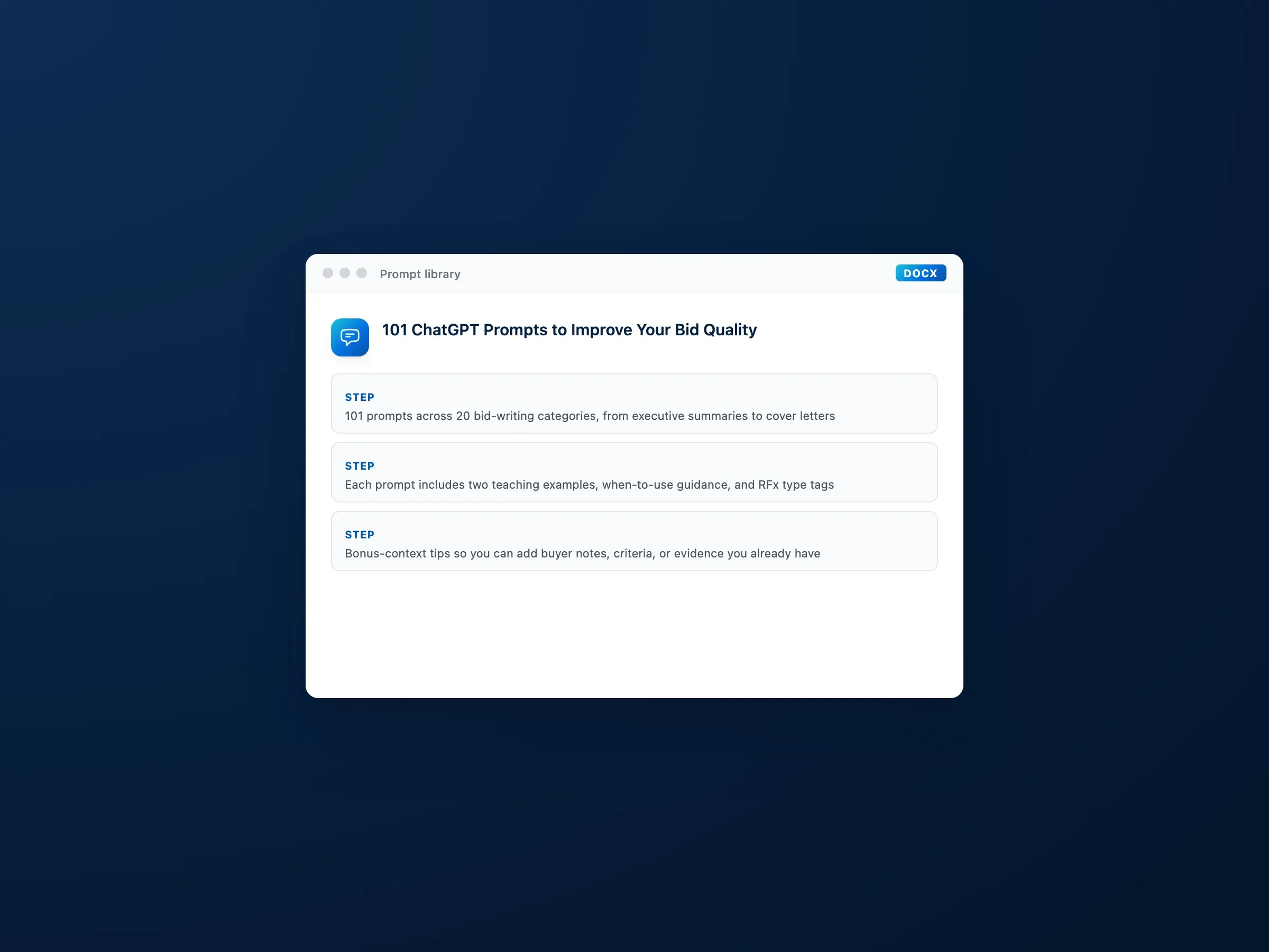 101 ChatGPT Prompts to Improve Your Bid Quality preview