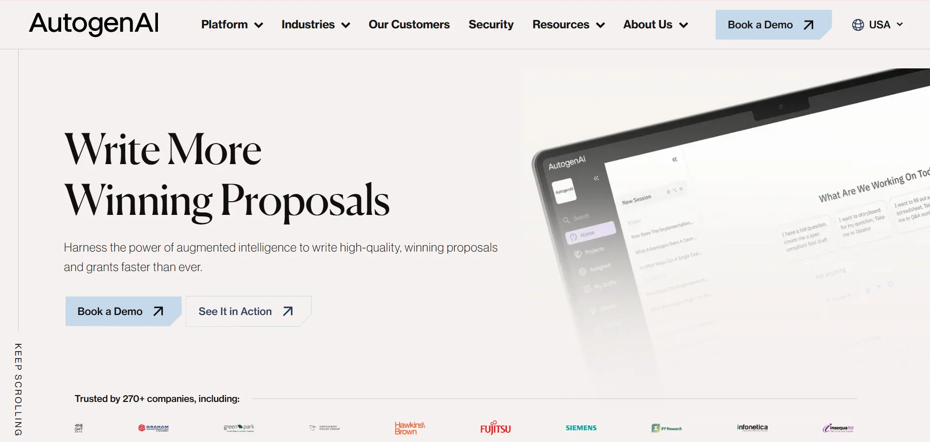 AutogenAI long-form tender writing platform