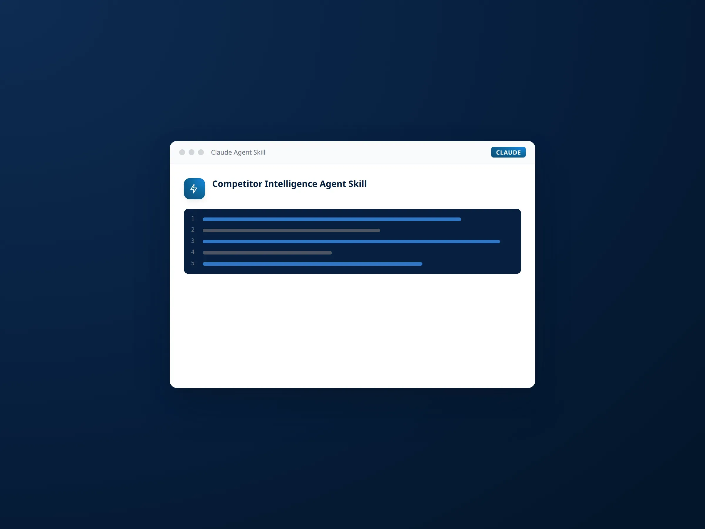 Competitor Intelligence Agent Skill preview