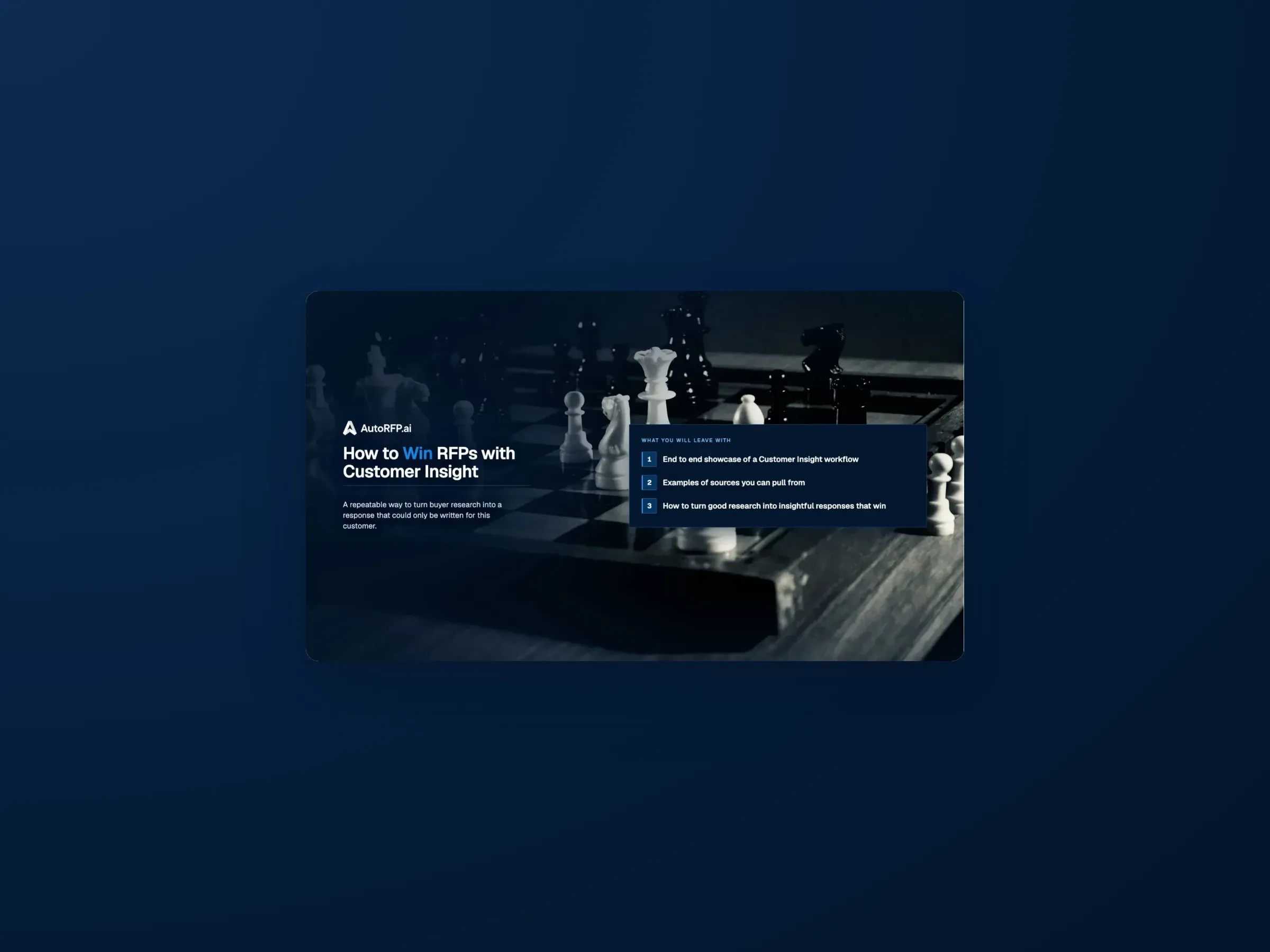How to Win RFPs with Customer Insight: Slides preview