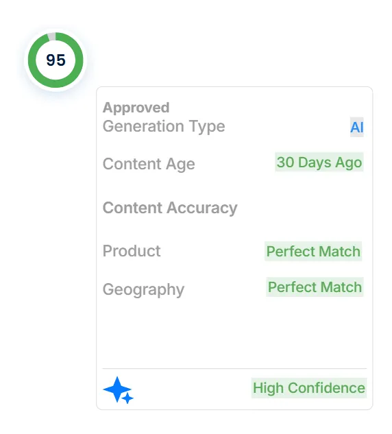 AutoRFP.ai Trust Score and Feedback Score on a drafted RFP answer