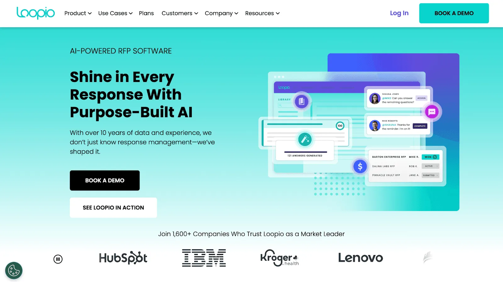 Loopio centralized content library interface