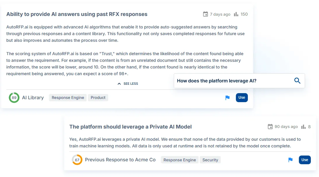 Self-Updating RFP Content Library