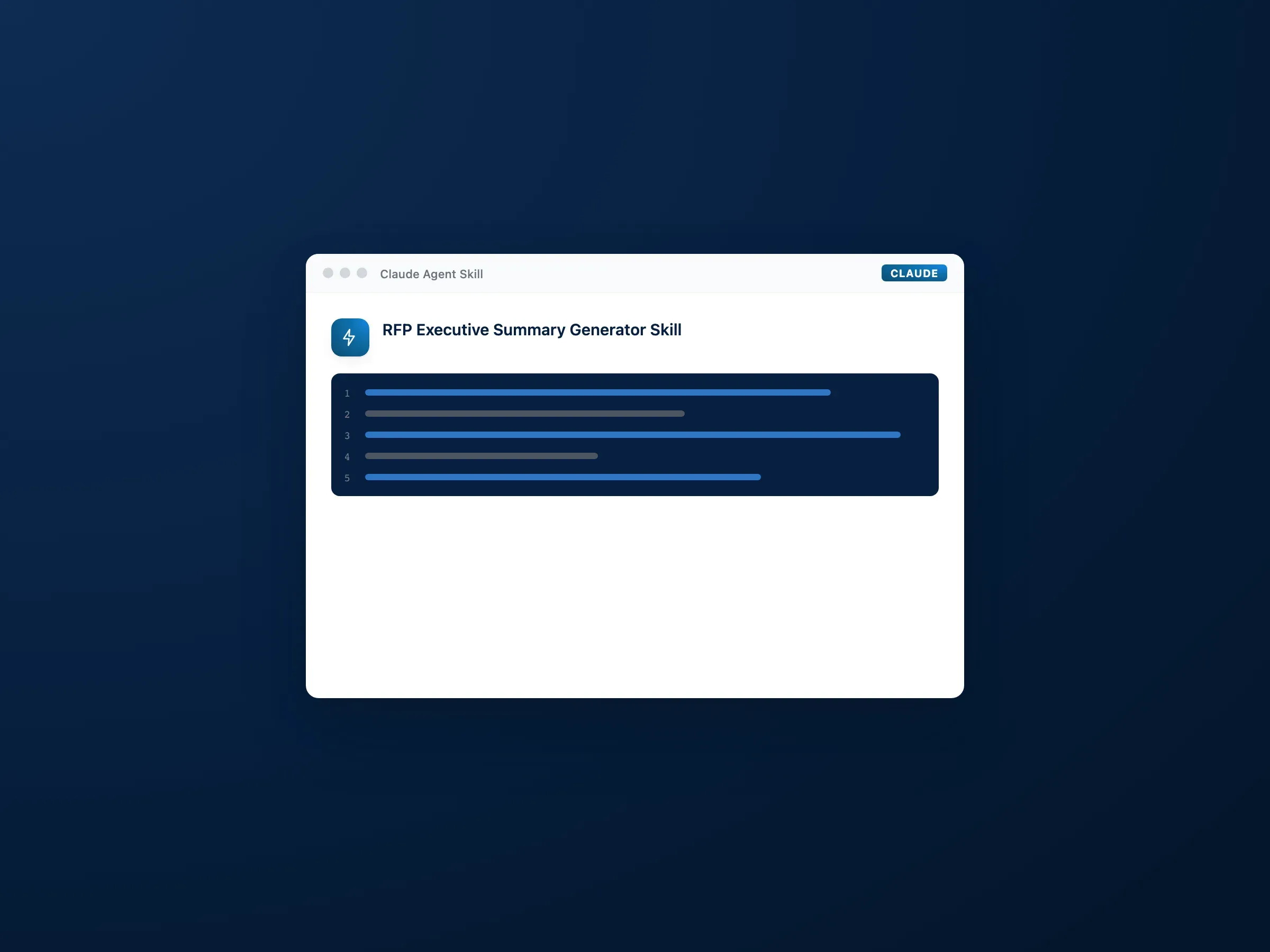 RFP Executive Summary Generator Skill preview