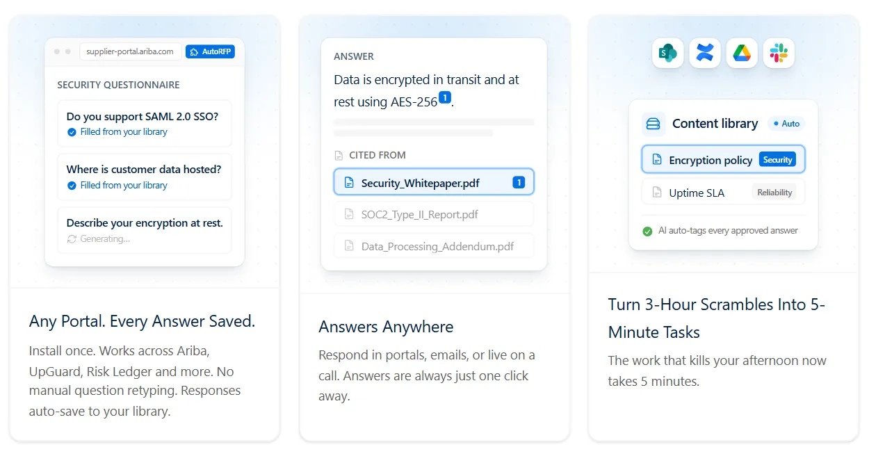AutoRFP.ai Portal Agent for security questionnaire automation