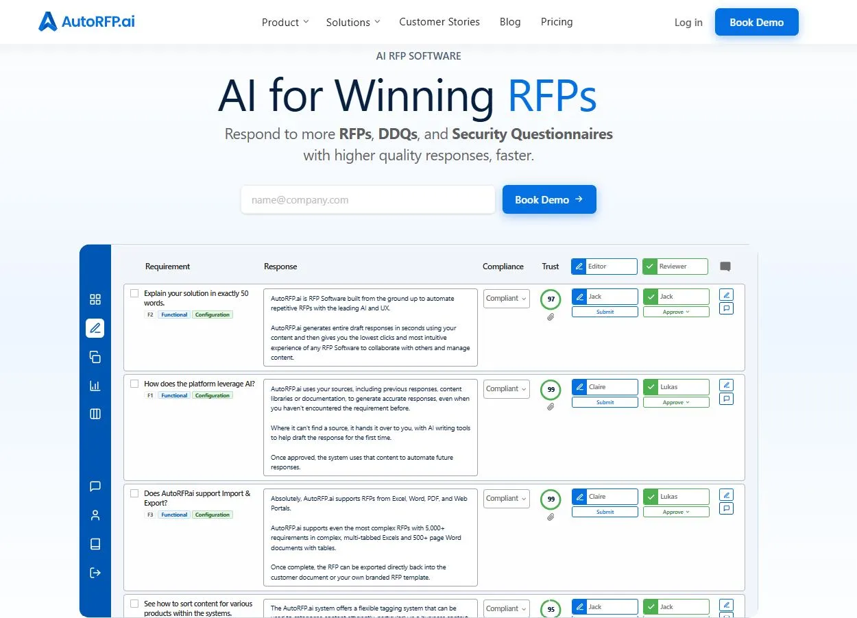 AutoRFP.ai platform for MSP and IT services RFP responses