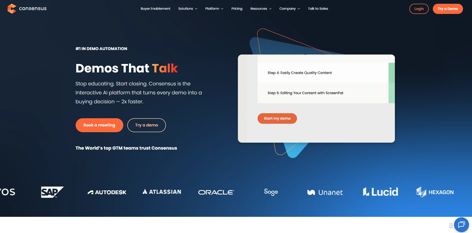 Consensus demo automation homepage