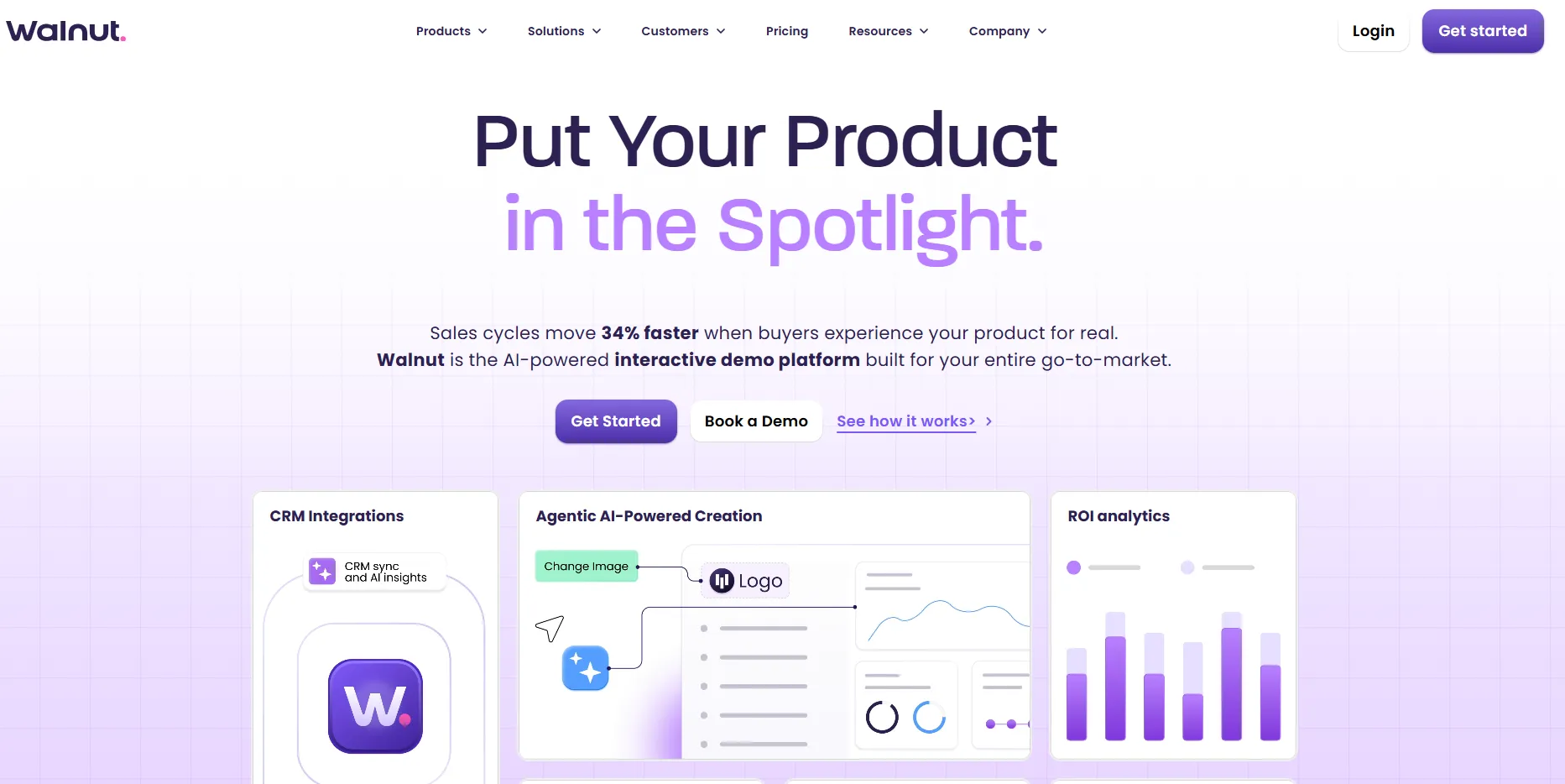 Walnut personalized demos and deal progression