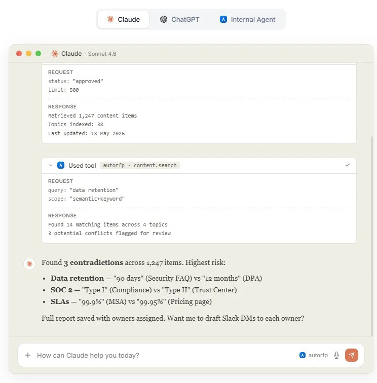 AutoRFP.ai MCP Server connections