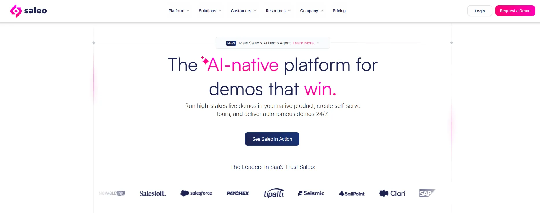 Saleo live demo personalization