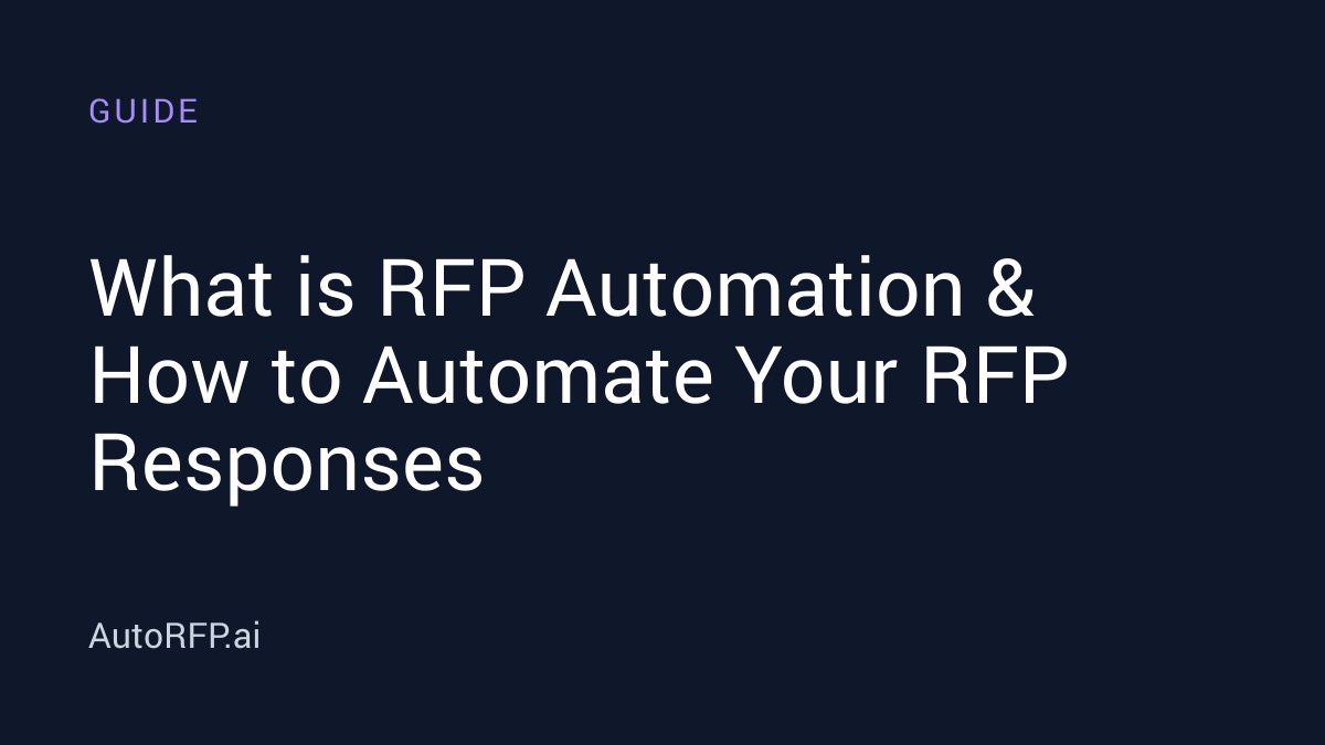 What is RFP Automation & How to Automate Your RFP Responses - AutoRFP.ai
